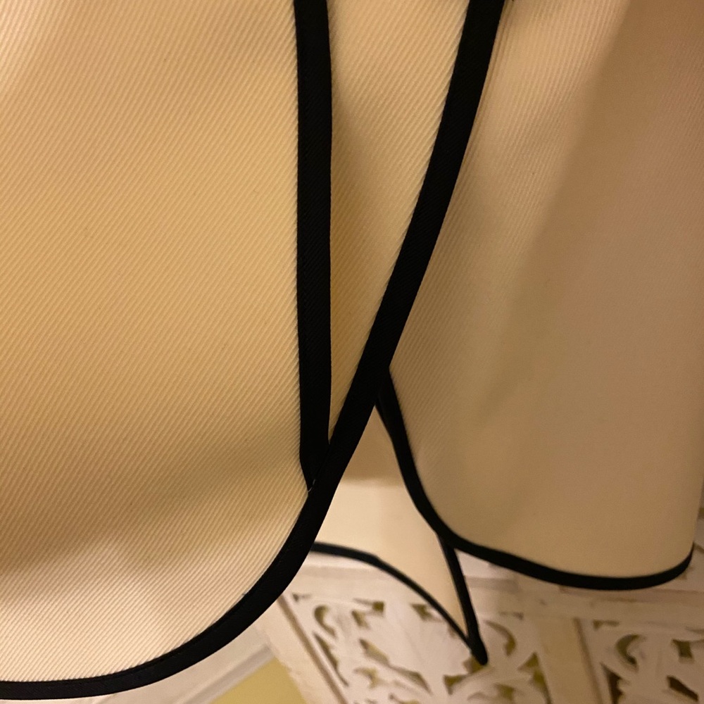 NWT J Crew cream with blue piping jacket - Picture 5 of 13